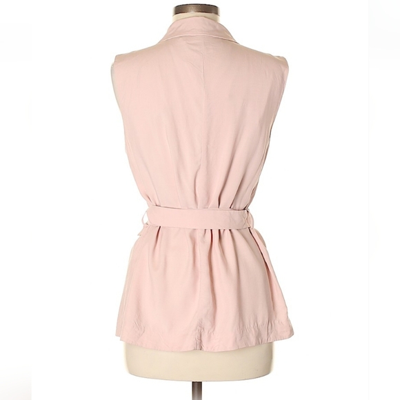 &Other Stories Pink Sleeveless Blazer Blouse with Belt - Picture 2 of 2